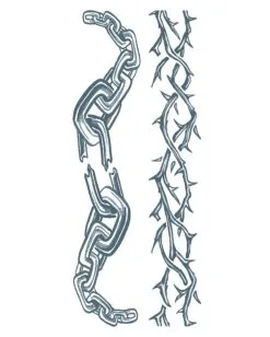 Body Bands Klebetattoo Chained