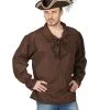 Miitelalter Hemd Mit Rüschenkragen Braun -Halloween Make up Verkäufe braunes piratenhemd mit rueschenkragen seeraeuberhemd mittelalter hemd piratenkostuem 25494