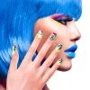 Bunte Neon 80er Jahre Fingernägel 12 St. -Halloween Make up Verkäufe bunte neon fingernaegel 80er jahre fingernaegel techno fingernaegel neoan patchwork fingernails 36711 01