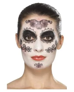 Day Of The Dead Glamour Make-Up Kit -Halloween Make up Verkäufe day of the dead glamour make up kit tag der toten schmink set sugar skull halloween makeup 35793 5