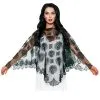 Day Of The Dead Spitzen Poncho -Halloween Make up Verkäufe day of the dead spitzen poncho halloween cape totenkopf umhang dod lace poncho 31549