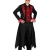 Edles Gothic Vampir Herren Kostüm -Halloween Make up Verkäufe edles gothic vampir herren kostuem noble gothic vampire men costume blutsauger dracula maenner kostuem 53376