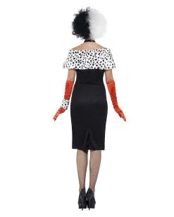 Evil Madame Kostüm -Halloween Make up Verkäufe evil madame kostuem dalmatiner verkleidung frauen boese hundedame kostuem 21037 3