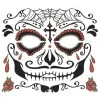 Face Tattoo Sugar Skull Männlich -Halloween Make up Verkäufe face tattoo sugar skull maennlich gesichtstattoo zum aufkleben day of the dead make up 37666 1