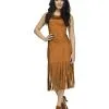 Braunes Fransenkleid Mix & Match -Halloween Make up Verkäufe fransen kleid braun karnevalkleid faschingskleid finge woman dress brown 25792