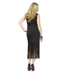 Schwarzes Fransenkleid Mix & Match -Halloween Make up Verkäufe fransen kleid schwarz karnevalkleid faschingskleid finge woman dress black 25793 2