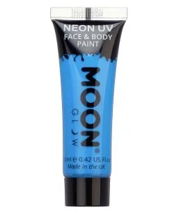 Glow In The Dark Make-up Blau