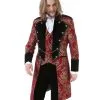 Gothic Aristokrat Herren Mantel Gold Rot -Halloween Make up Verkäufe gothic aristokrat herrenmantel gold rot brokatmuster gothic aristocrat mens coat gothic mantel 39102