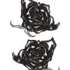 Gothic Klebetattoo Black Roses -Halloween Make up Verkäufe gothic klebetattoo black roses fake tattoos fuer halloween 37678