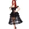 Gothic Queen Damenkostüm Mit Reifrock -Halloween Make up Verkäufe gothic queen damenkostuem mit reifrock gothic queen ladies costume with hop skirt 54413 01