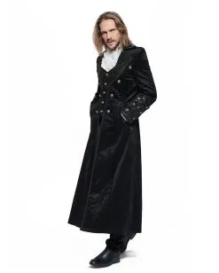 Gothic Vampir Piratenmantel -Halloween Make up Verkäufe gothic vampir piraten mantel gothic samtmantel schwarzer herrenmantel 54312 05