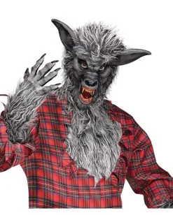 Werwolf Kostüm Grau -Halloween Make up Verkäufe graues werwolf kostuem werwolf costume werwolf maske werwolf handschuhe 14825 03