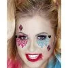 Harlekin Superheldin Make-Up Aufkleber 2 Harlekin Superheldin Make-Up Aufkleber -Halloween Make up Verkäufe harlekin superheldin make up aufkleber harlequin superheroine make up sticker weiblicher boesewicht schminke 53179