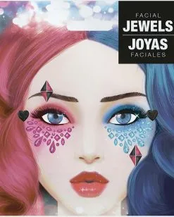 Harlekin Superheldin Make-Up Aufkleber -Halloween Make up Verkäufe harlekin superheldin make up aufkleber harlequin superheroine make up sticker weiblicher boesewicht schminke 53179 3