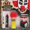 Horror Clown Make-up Kit 9-tlg. -Halloween Make up Verkäufe killer clown make up kit halloween clown makeup set killer clown schminke fuer halloween 28382