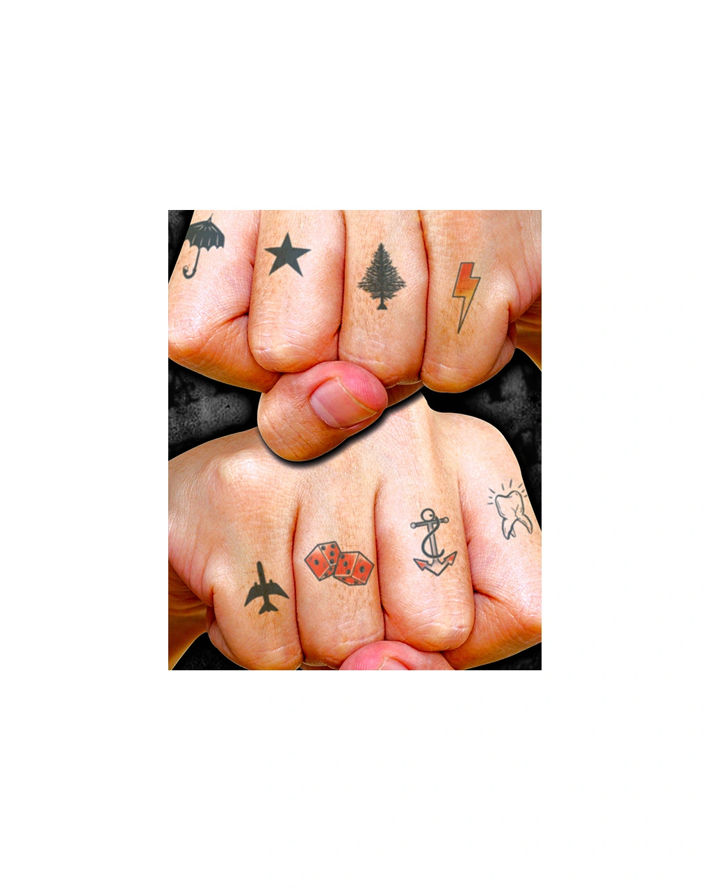 Klebetattoo Set Für Die Finger - Symbole 4 Klebetattoo Set Für Die Finger - Symbole – Bild 2