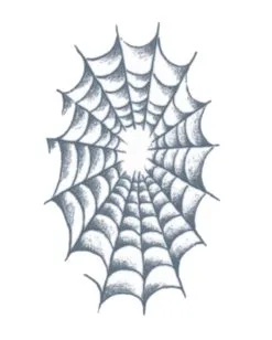 Knast Klebetattoo Spinnen Netz