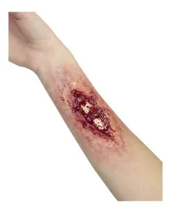 Knochenbruch / Broken Bone Wunde -Halloween Make up Verkäufe knochenbruch wunde halloween latexwunde horrorwunde zum aufkleben 10954 2
