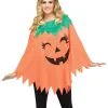 Halloween Kürbis Poncho One Size -Halloween Make up Verkäufe kuerbis poncho kostuem halloween ponchos halloween kostueme 37572