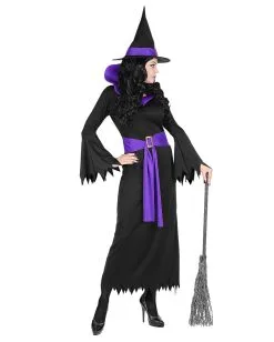 Lavara Hexenkostüm -Halloween Make up Verkäufe lavara hexenkostuem mit guertel und hexenhut lavara witch costume with belt and witch hat 37379 03