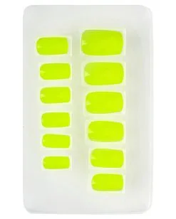 Neon Airbrush Fingernägel Neon Gelb -Halloween Make up Verkäufe neon airbrush fingernaegel neon gelb neon fingernails neon yellow falsche fingernaegel 36696 02 2