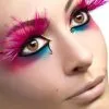 Federwimpern Pink -Halloween Make up Verkäufe neonpinke federwimpern kuenstliche wimpern extravagante wimpern online kaufen 24254