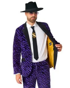 Pimp Faux Fur Zebra Anzug - Suitmeister 12 Pimp Faux Fur Zebra Anzug - Suitmeister -Halloween Make up Verkäufe pimp faux fur purple suitmaster opposuite anzug suitmeister kostuem anzug zebra fell anzug 54383 2