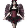 Rose Devil Kostüm Mit Flügel 1 Rose Devil Kostüm Mit Flügel -Halloween Make up Verkäufe rose devil damenkostuem mit fluegel rose devil costueme with wings gothic teufelin kostuem 54458 01