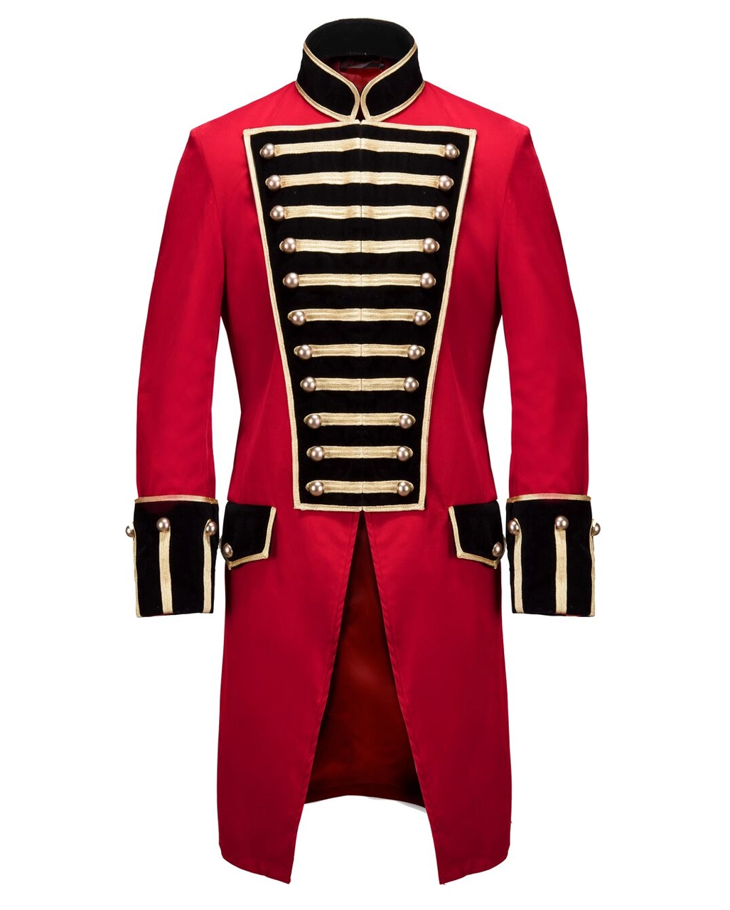 Rote Military Jacke Mit Goldborte 7 Rote Military Jacke Mit Goldborte – Bild 5