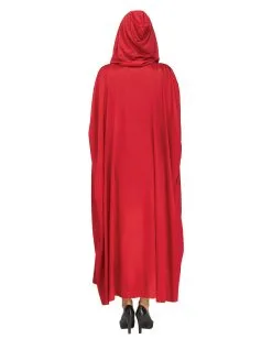 Roter Kapuzen Umhang Unisex -Halloween Make up Verkäufe roter kapuzen umhang roter umhang mit kapuze red hooded cape 39578 03