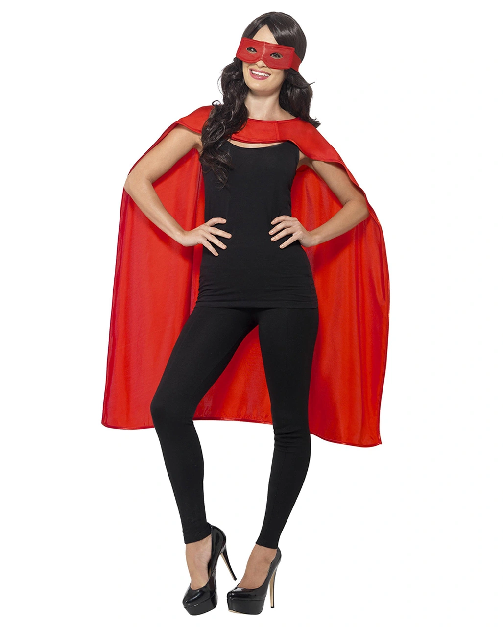 Roter Umhang Mit Augenmaske 4 Roter Umhang Mit Augenmaske – Bild 2