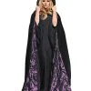 Samt Kapuzenumhang Schwarz-violett -Halloween Make up Verkäufe samt kapuzenumhang schwarz violett mittelalter kostuem umhang halloween cape 18388
