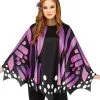 Schmetterlings Flügel Poncho Lila -Halloween Make up Verkäufe schmetterlings fluegel poncho lila 37569
