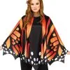 Schmetterlings Flügel Poncho Rot -Halloween Make up Verkäufe schmetterlings fluegel poncho rot 37568