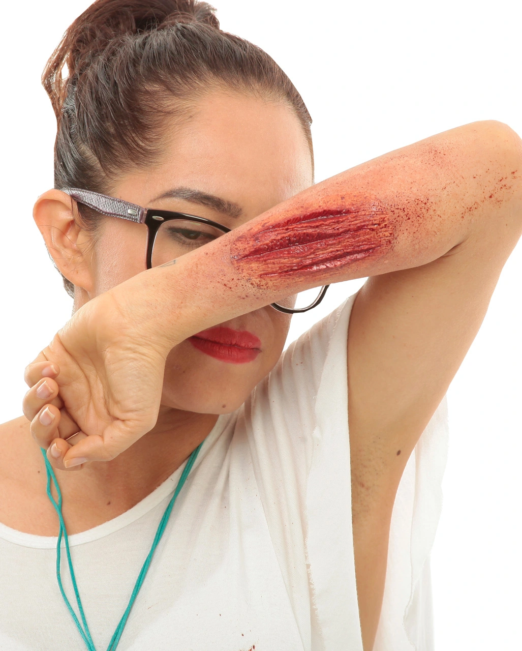 Schnittwunde Latex Applikation 3 Schnittwunde Latex Applikation