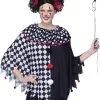 Schwarz Weißer Clowns Poncho One Size -Halloween Make up Verkäufe schwarz weisser clownsponcho one size 37565