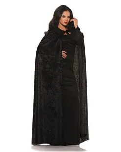 Schwarzer Samt Umhang