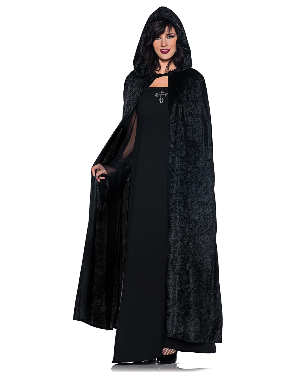 Samt Umhang Schwarz 3 Samt Umhang Schwarz