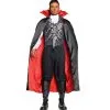 Vampir Satin Cape Schwarz / Rot -Halloween Make up Verkäufe schwarzer vampir umhang mit stehkragen dracuala umhang mit rotem innenfutter black vampire cape 18386