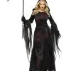 Seelenloser Reaper Damen Kostüm -Halloween Make up Verkäufe seelenloser reaper damen kostuem soulless reaper woman costume blutiges sensenmann frauen kostuem 54222
