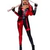 Sexy Harley Catsuit Kostüm -Halloween Make up Verkäufe sexy harley catsuit kostuem sexy harley catsuit costume erotischer harley quinn bodysuit 53711