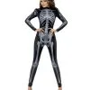 Skelett Catsuit Schwarz -Halloween Make up Verkäufe sexy skelett catsuit schwarz wetlook skelett catsuit 22057