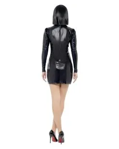 Sexy Skelett Kleid -Halloween Make up Verkäufe sexy skelett kleid schwarzes kleid mit 3d skelett druck skelett damenkostuem 23886 2