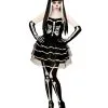 Skelett Minikleid Mit Handschuhen -Halloween Make up Verkäufe skelett minikleid mit handschuhen skeleton mini dress with gloves skelett frauen kostuem 36605 01