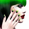 Stileto Fingernägel Schwarz / Neongrün 12 St. -Halloween Make up Verkäufe stileto fingernaegel schwarz neongruen hexen fingernaegel stileto fingernails black neon green kostuemzubehoer 36692 01 2