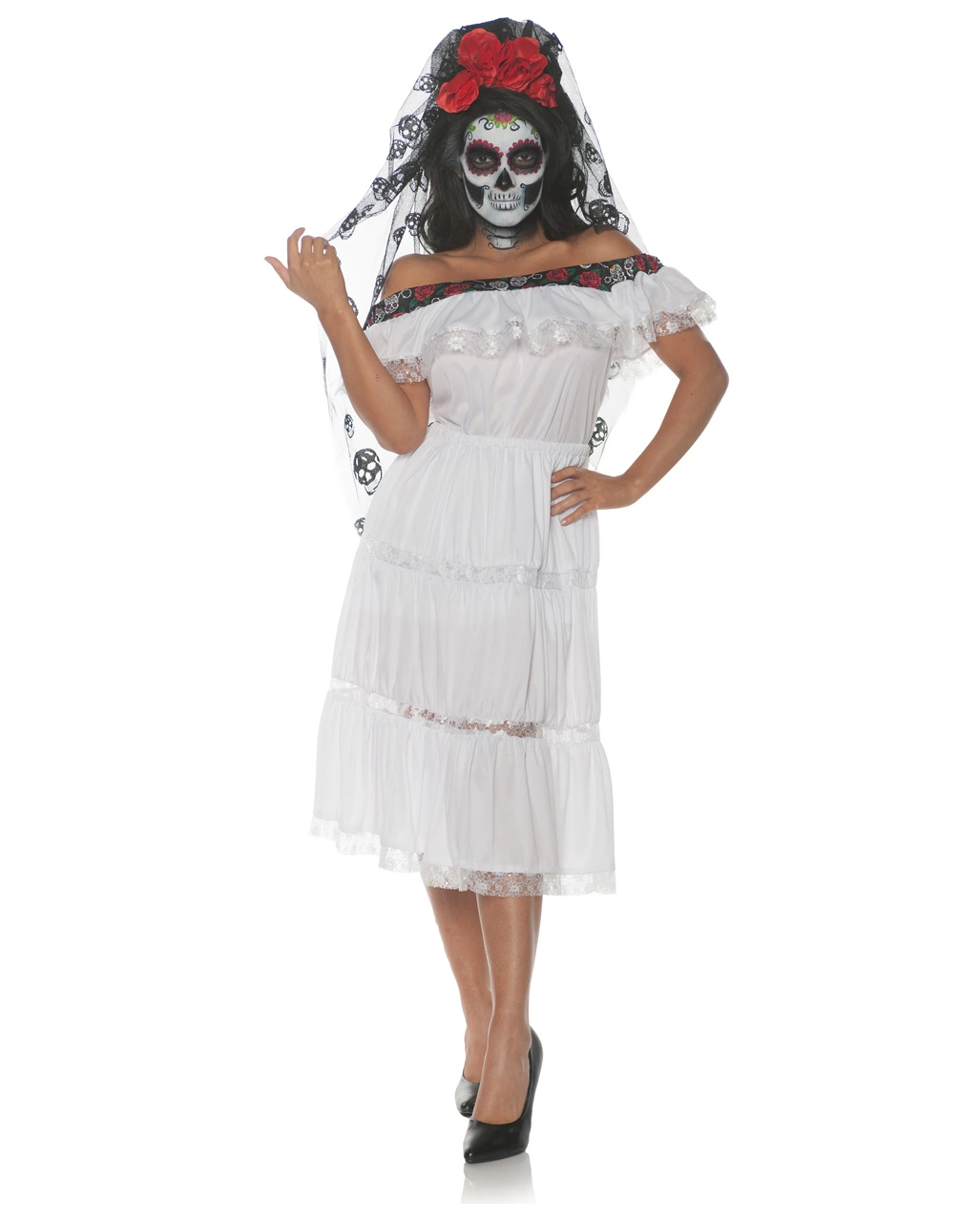 Totenschädel Senorita Kostüm 3 Totenschädel Senorita Kostüm