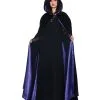 Samt Satin Cape Deluxe Violett 1 Samt Satin Cape Deluxe Violett -Halloween Make up Verkäufe vampir umhang dracula umhang vampir cape dracula cape halloween umhang 15966