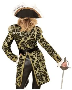 Venezianischer Damenfrack Gold-schwarz -Halloween Make up Verkäufe venezianischer damenfrack gold schwarz kostuemuniform fuer frauen bild2 27471