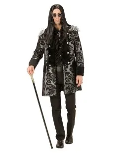 Venezianischer Frack Schwarz-silber -Halloween Make up Verkäufe venezianischer piratenfrack silber schwarz parade coat silver black bild3 27152