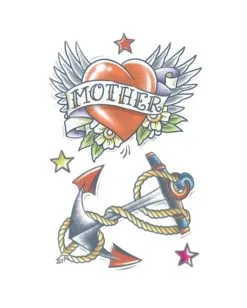 Vintage Klebetattoo Mit Herz Und Anker